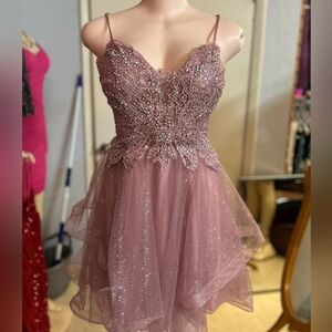 Sparkling Mauve Beaded Dress